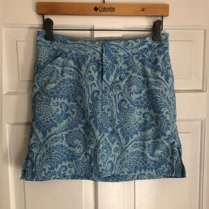 The North Face Light Blue Floral-Print Mini Skort